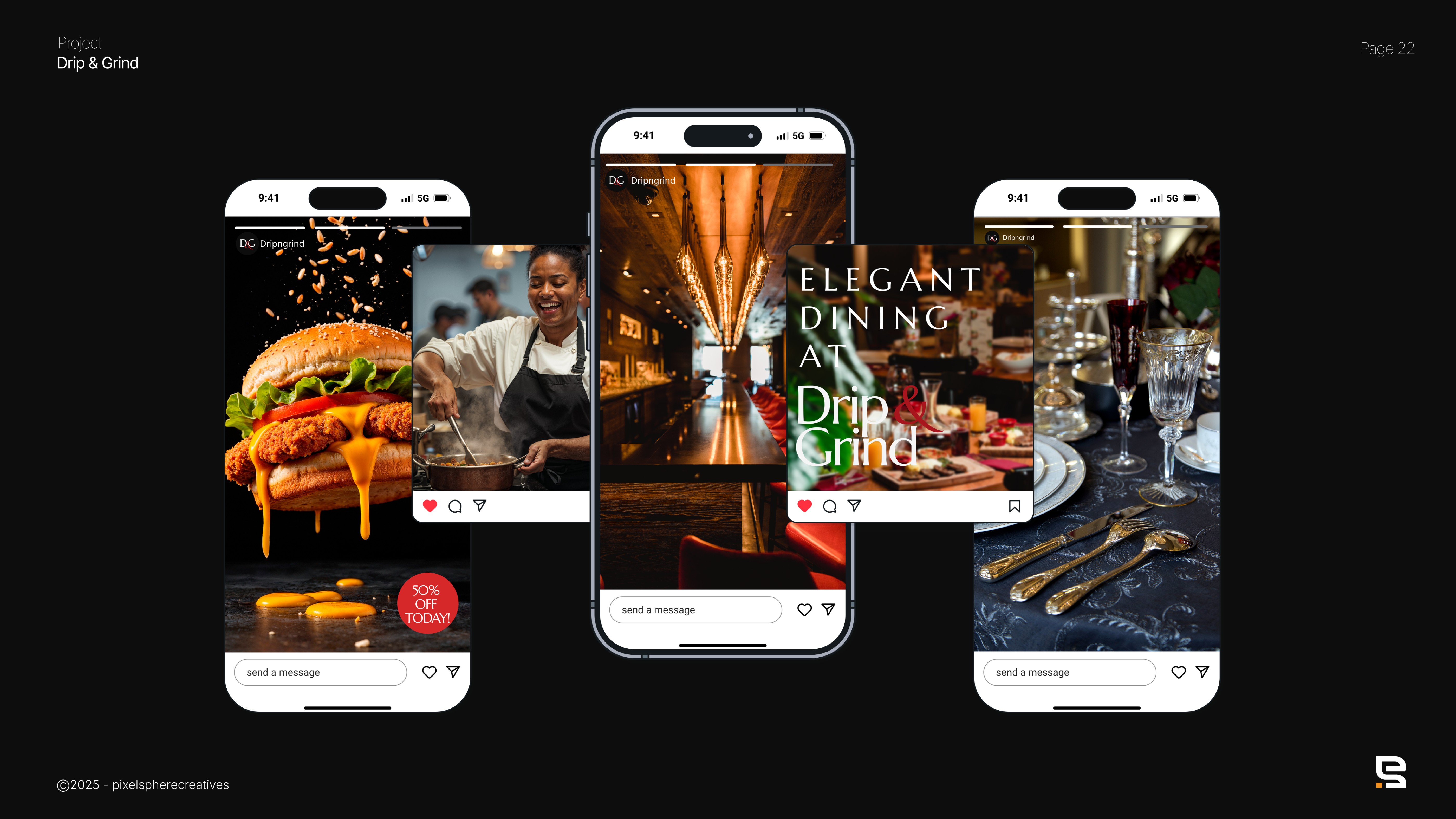 Final Drip and Grind design showcase