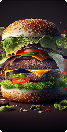 Gourmet burger stack