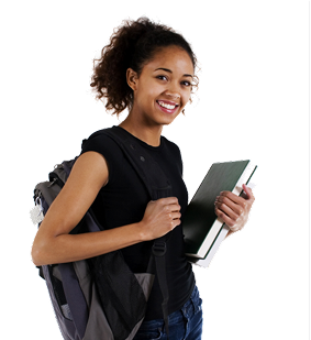 Student with tablet learning